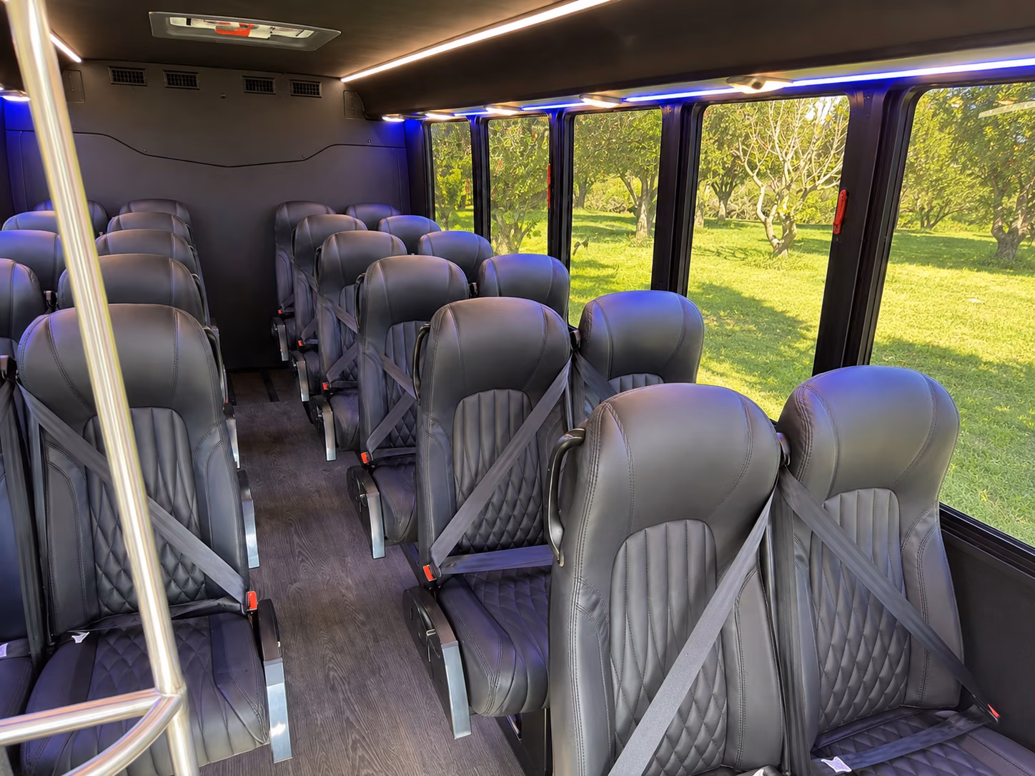 leander 15 passenger minibus inside
