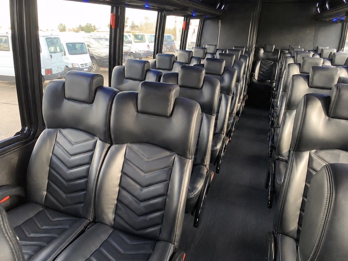 leander 18 passenger minibus interior