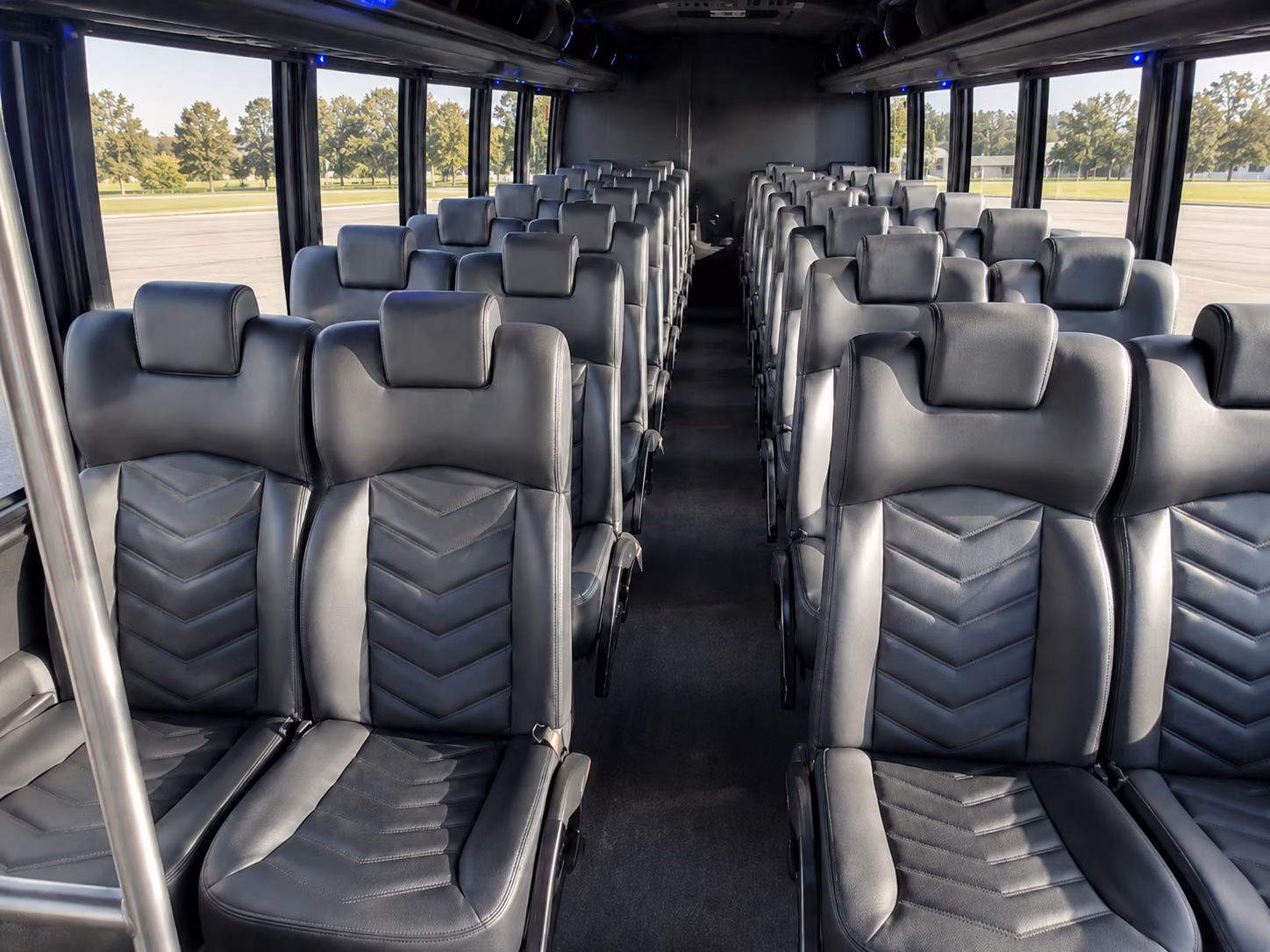leander 20 passenger minibus inside