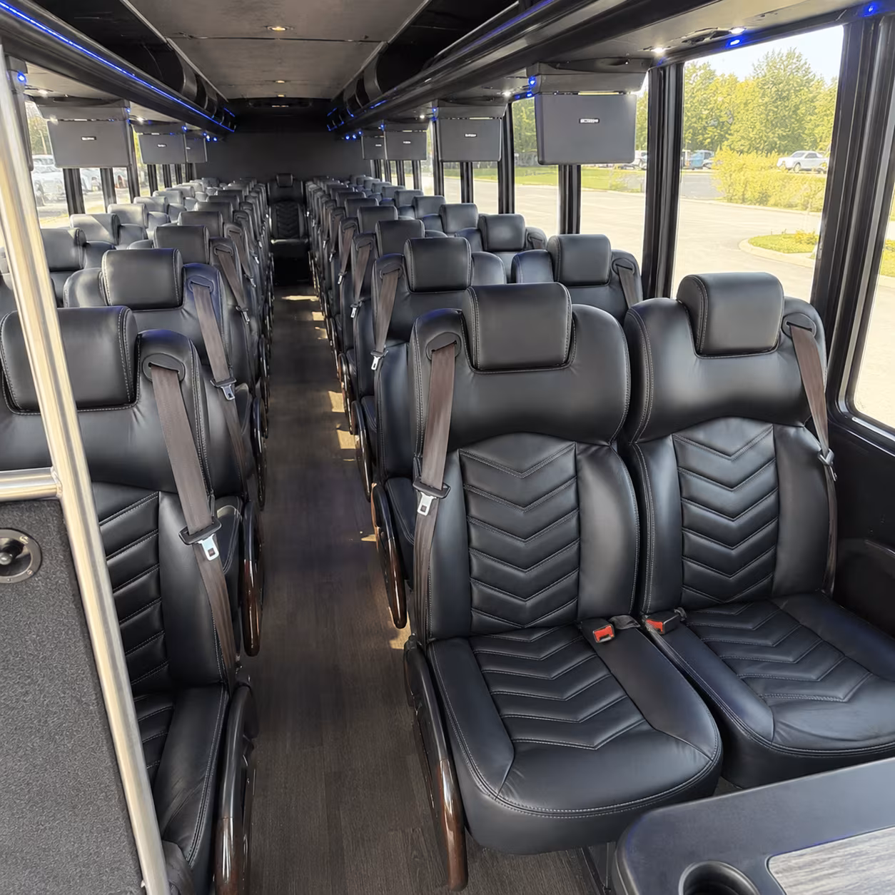 leander 25 passenger minibus inside