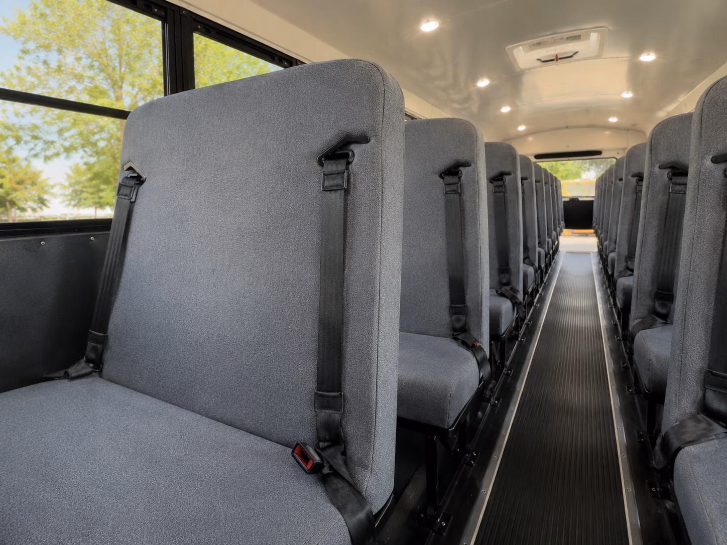 leander school bus inside
