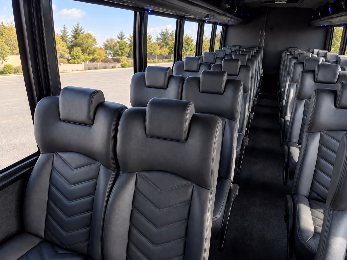 shuttle buses for leander wedding guests between hotels and venues